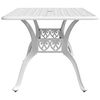 vidaXL Table de jardin blanc 150x90x72 cm aluminium coul&eacute;