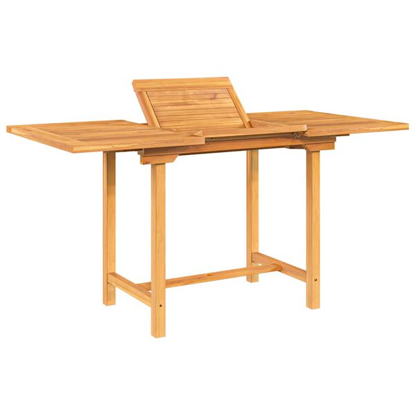 vidaXL Table extensible de jardin 110-160x80x75 cm bois de teck solide