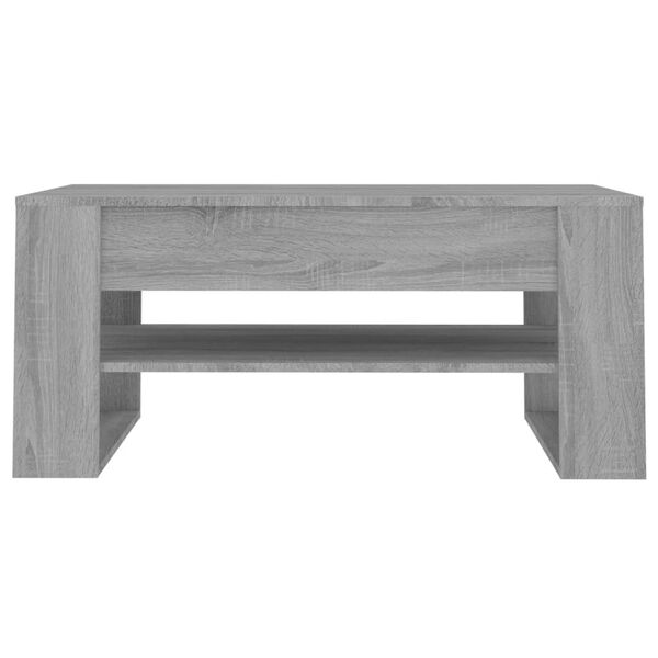 vidaXL Table basse sonoma gris 102x55x45 cm bois d'ingénierie