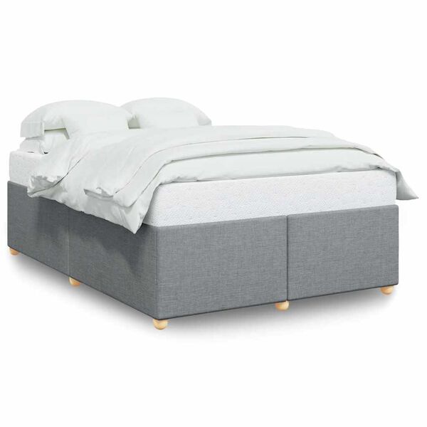 vidaXL Cadre de lit sans matelas gris clair tissu
