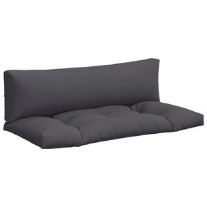 vidaXL Coussins de palette lot de 2 anthracite tissu