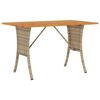 vidaXL Canap&eacute; de jardin 3 places coussins table beige r&eacute;sine tress&eacute;e