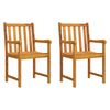 vidaXL Chaises de jardin lot de 2 Bois d'acacia solide