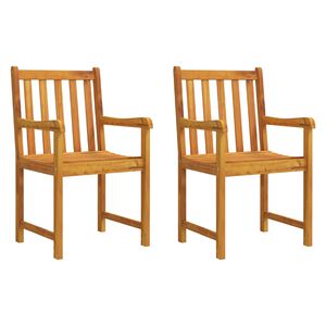 vidaXL Chaises de jardin lot de 2 Bois d'acacia solide