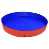 vidaXL Piscine pliable pour chiens Rouge 300x40 cm PVC