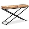 vidaXL Table console Bois de manguier massif 130 x 40 x 80 cm