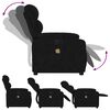 vidaXL Fauteuil inclinable de massage électrique noir velours