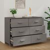vidaXL Buffet HAMAR Gris clair 113x40x80 cm Bois massif de pin