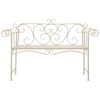 vidaXL Banc de jardin 132 cm Métal Antique Blanc