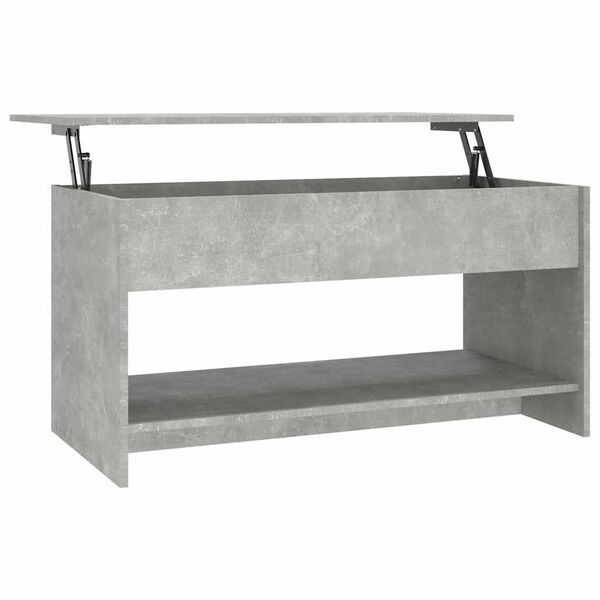 vidaXL Table basse gris b&eacute;ton 102x50x52,5 cm bois d'ing&eacute;nierie