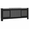 vidaXL Cache-Radiateur 2 pcs Noir 205 x 20,5 x 81,5 cm