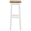 vidaXL Tabourets de bar lot de 2 bois de ch&ecirc;ne solide