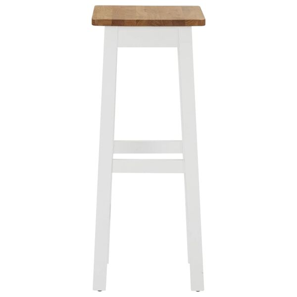 vidaXL Tabourets de bar lot de 2 bois de ch&ecirc;ne solide