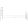 vidaXL Cadre de lit métal sans matelas et pied de lit blanc 100x190 cm