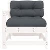 vidaXL Chaise de jardin avec coussins blanc bois de pin massif