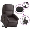 vidaXL Fauteuil de massage inclinable électrique marron foncé