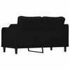 vidaXL Canap&eacute; &agrave; 2 places Noir 140 cm Tissu