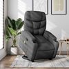 vidaXL Fauteuil inclinable de massage gris fonc&eacute; tissu