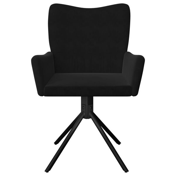vidaXL Chaises pivotantes &agrave; manger lot de 2 Noir Velours