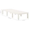 vidaXL Chaise longue plastique blanc