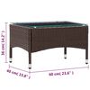 vidaXL Table basse Marron 60x40x36 cm R&eacute;sine tress&eacute;e