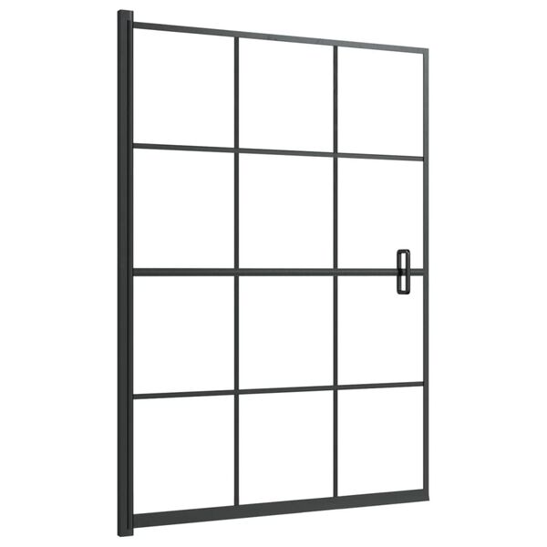vidaXL Cabine de douche ESG 100x140 cm Noir