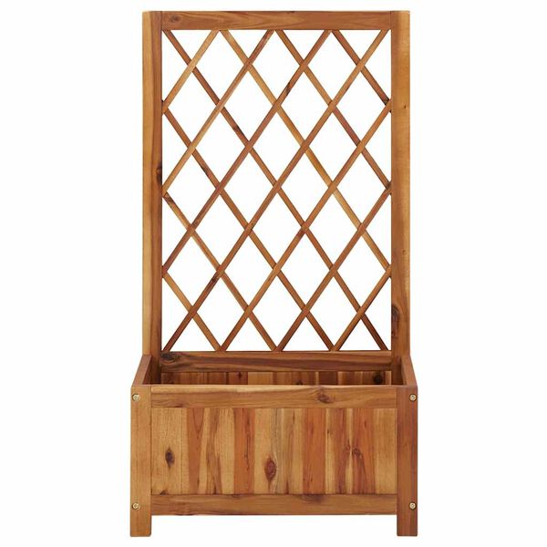 vidaXL Lit surélevé de jardin avec treillis Bois massif d'acacia