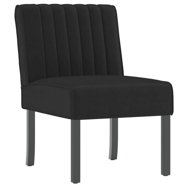 vidaXL Fauteuil sans accoudoirs noir velours