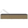 vidaXL Chaise longue Résine tressée Marron et gris foncé