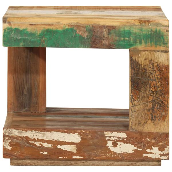 vidaXL Table basse 45x45x40 cm Bois de r&eacute;cup&eacute;ration massif