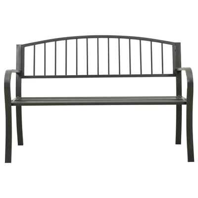 vidaXL Banc de jardin Gris 120 cm Acier