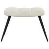 vidaXL Chaise de relaxation avec tabouret Blanc crème Velours