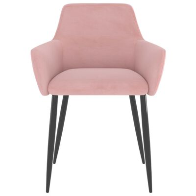 vidaXL Chaises à manger lot de 2 Rose Velours