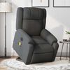 vidaXL Fauteuil inclinable de massage &eacute;lectrique gris fonc&eacute; tissu