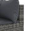 vidaXL Salon de jardin 11 pcs avec coussins Gris R&eacute;sine tress&eacute;e