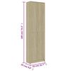 vidaXL Garde-robe de couloir Ch&ecirc;ne sonoma 55x25x189 cm Bois ing&eacute;nierie