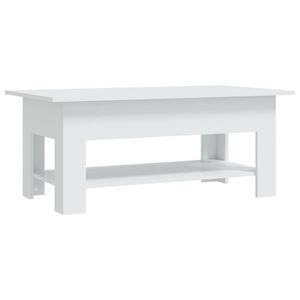 vidaXL Table basse blanc 102x55x42 cm bois d'ingénierie