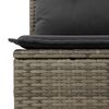 vidaXL Salon de jardin avec coussins 13 pcs gris r&eacute;sine tress&eacute;e