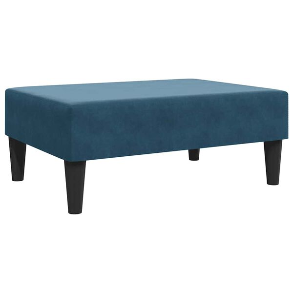 vidaXL Repose-pied bleu 77x55x31 cm velours