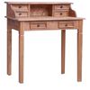 vidaXL Bureau d'&eacute;criture et tiroirs 90x50x101 cm bois massif d'acajou