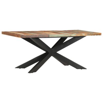 vidaXL Table de salle à manger 180x90x76cm Bois de récupération solide