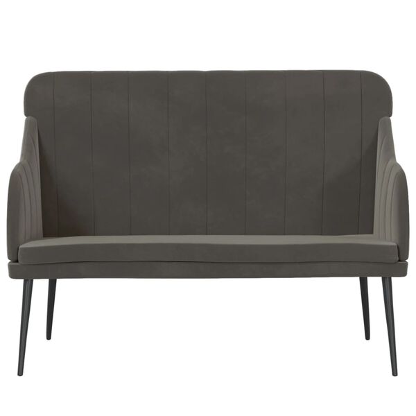 vidaXL Banc Gris foncé 110x76x80 cm Velours