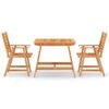 vidaXL Ensemble &agrave; manger de jardin 3 pcs Bois d'acacia solide