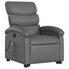 vidaXL Fauteuil inclinable de massage gris similicuir