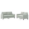 vidaXL Ensemble de canap&eacute;s 2 pcs avec coussins Gris clair Velours