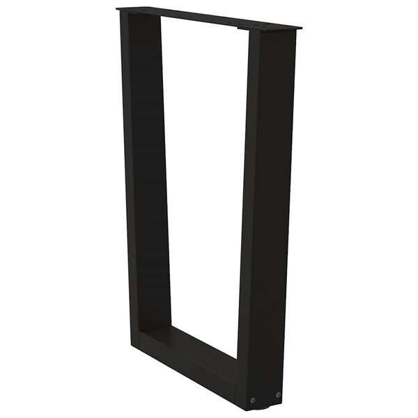 vidaXL Pieds de table à manger en V 2 pièces Noir 60 x (72-73,3) cm Acier