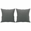 vidaXL Ensemble de canap&eacute;s 4 pcs coussins gris fonc&eacute; tissu