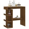 vidaXL Table de bar &eacute;tag&egrave;re de rangement ch&ecirc;ne marron bois ing&eacute;nierie