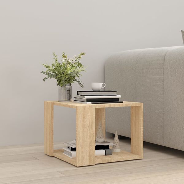 vidaXL Table basse Ch&ecirc;ne sonoma 40x40x30 cm Bois d'ing&eacute;nierie