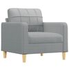 vidaXL Fauteuil avec repose-pied Gris clair 60 cm Tissu